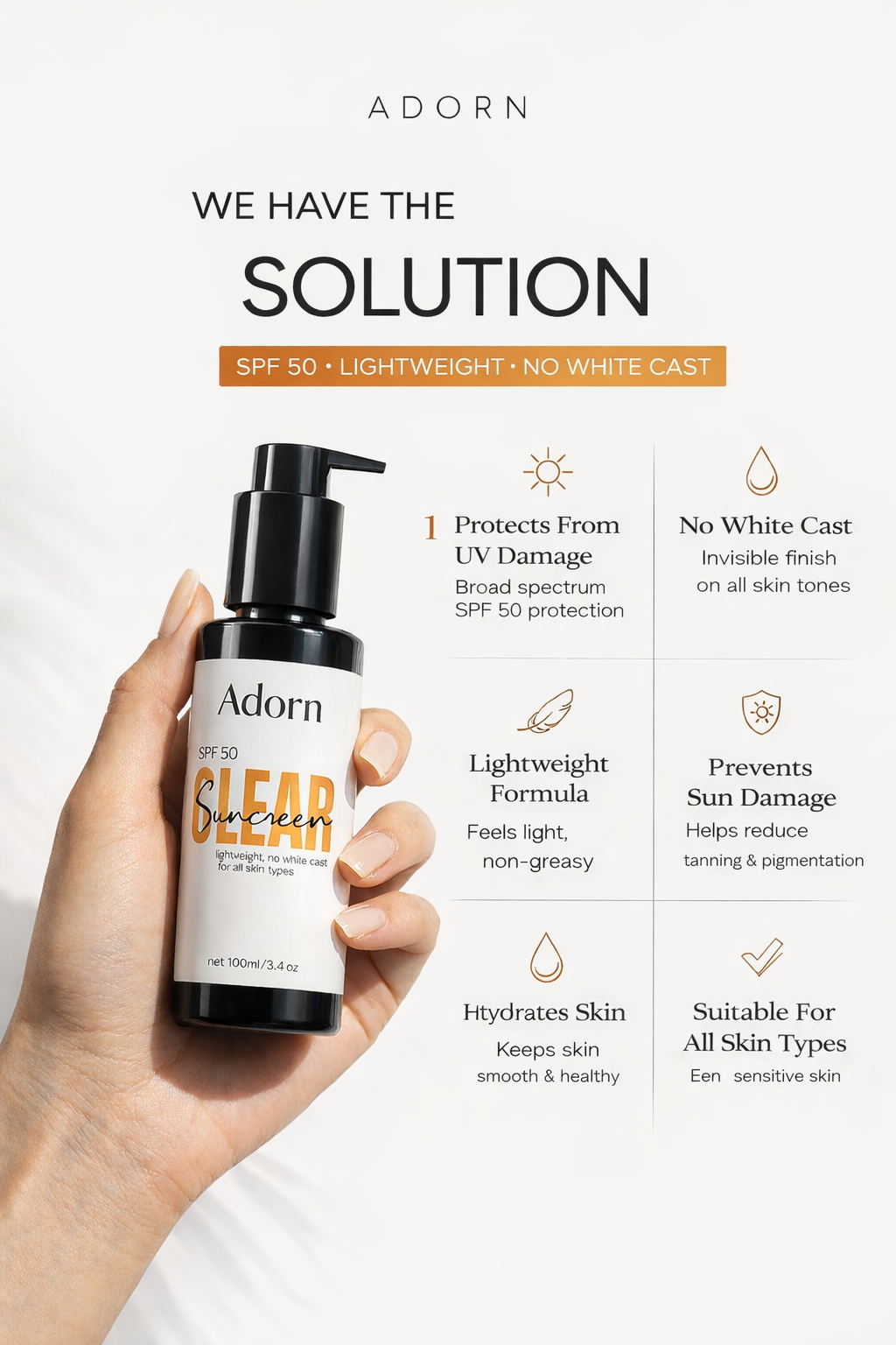 Clear Sunscreen SPF 50 100ml