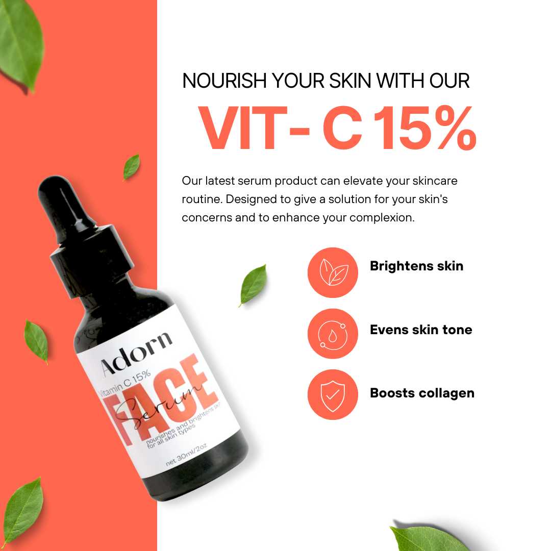 Adorn 15% Vitamin C Face Serum 30ml