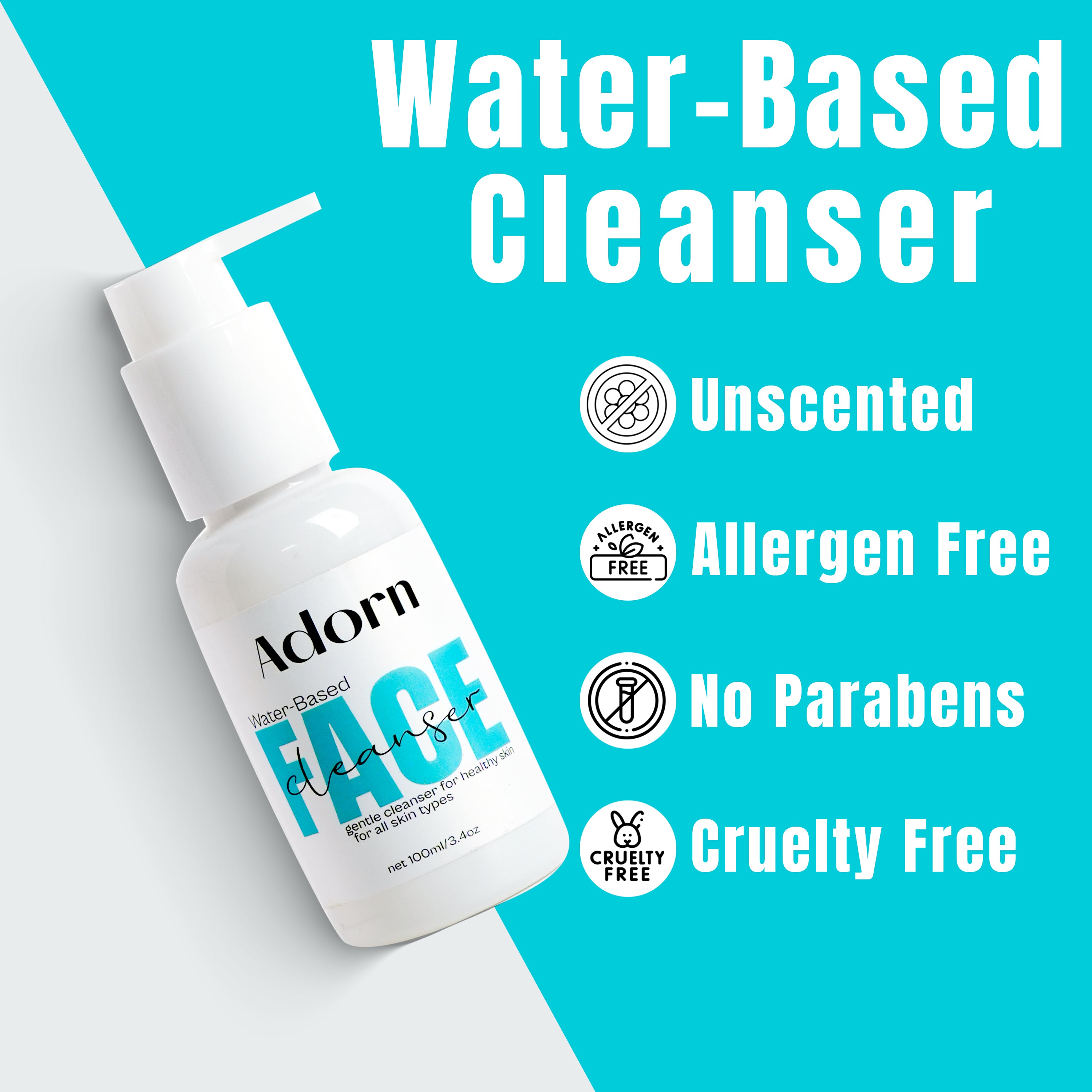 Adorn Water-Based Face Cleanser 100ml