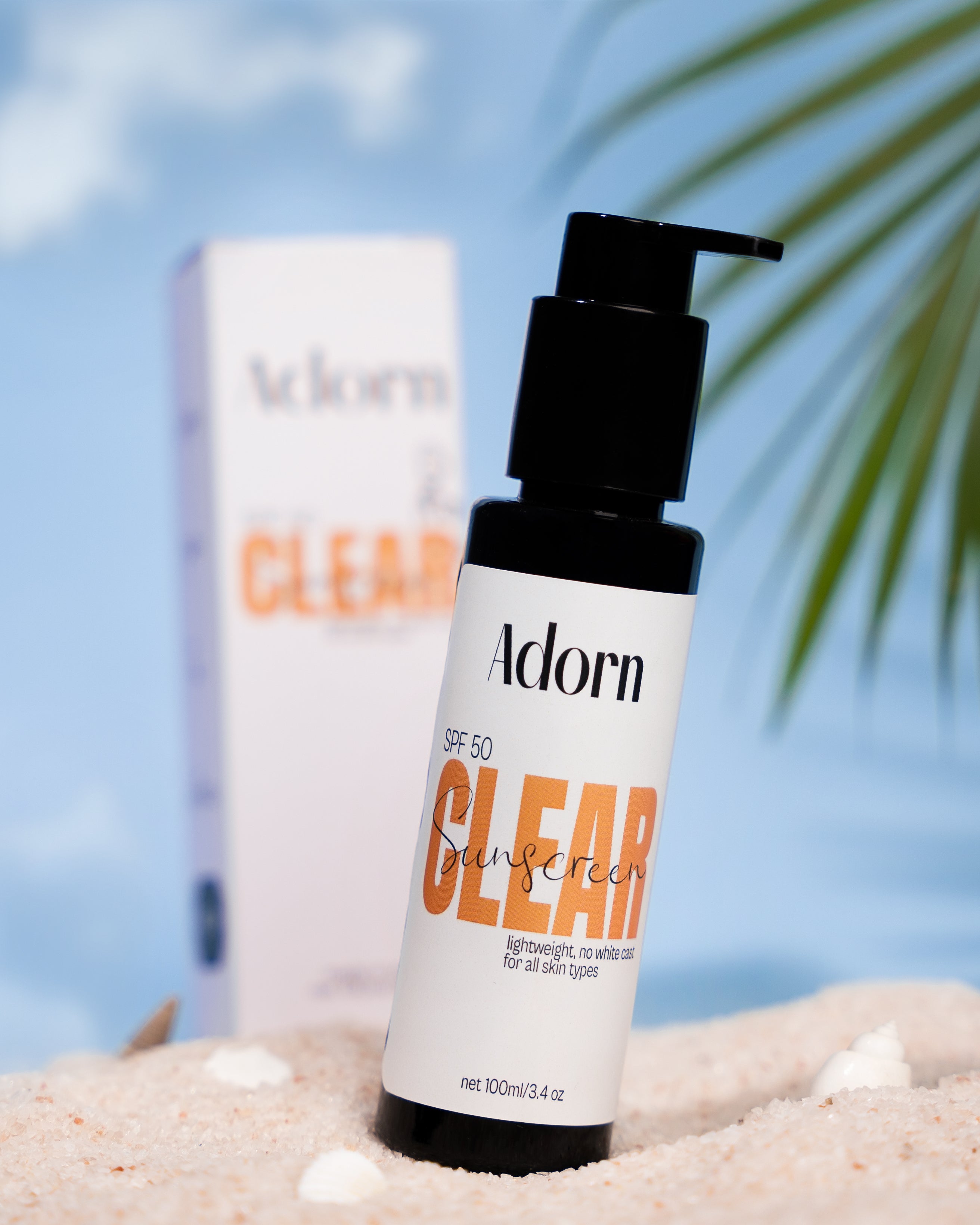 Adorn Clear Sunscreen SPF 50 100ml