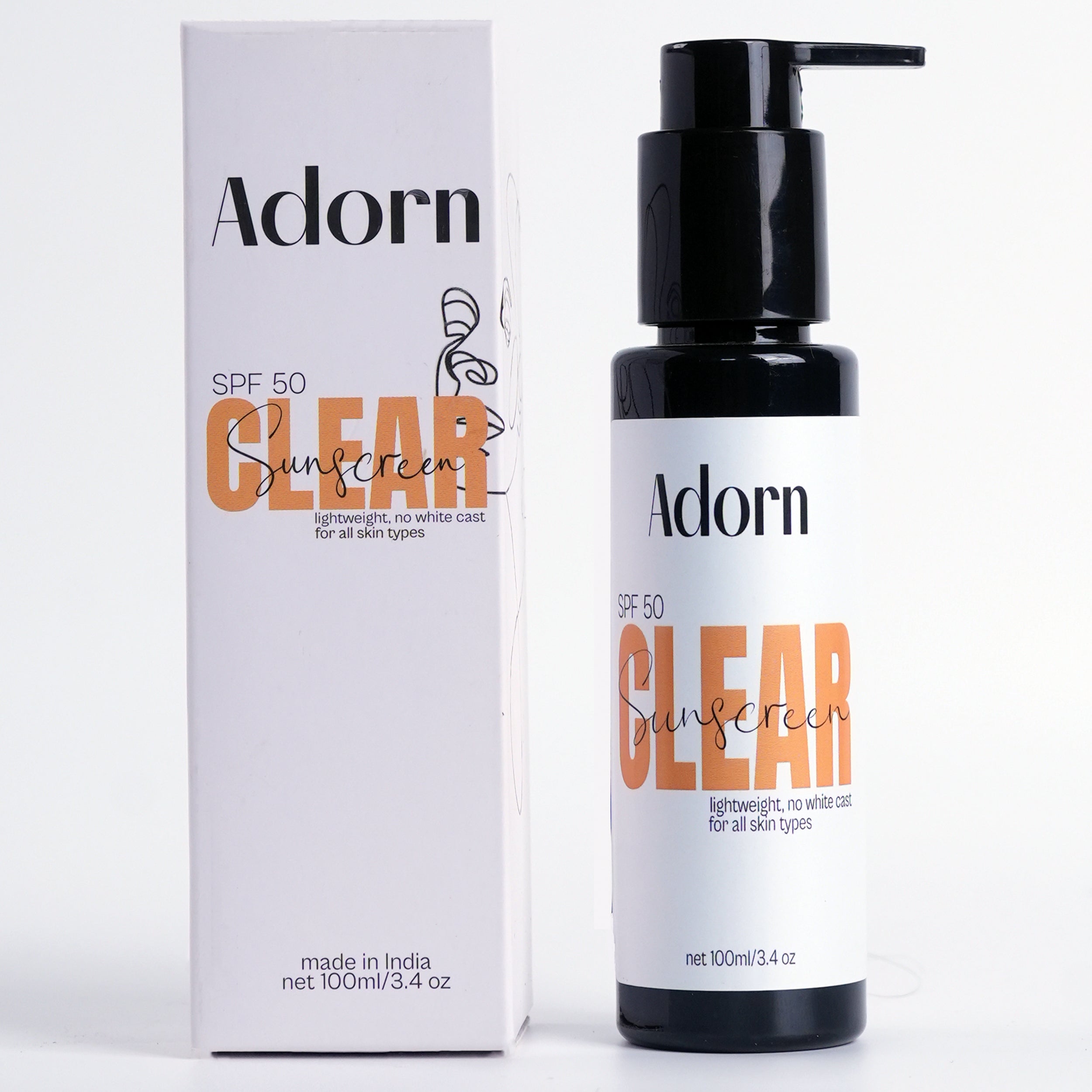 Adorn Clear Sunscreen SPF 50 100ml